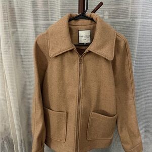 Bagatelle Women’s Tan Zip-Up Jacket